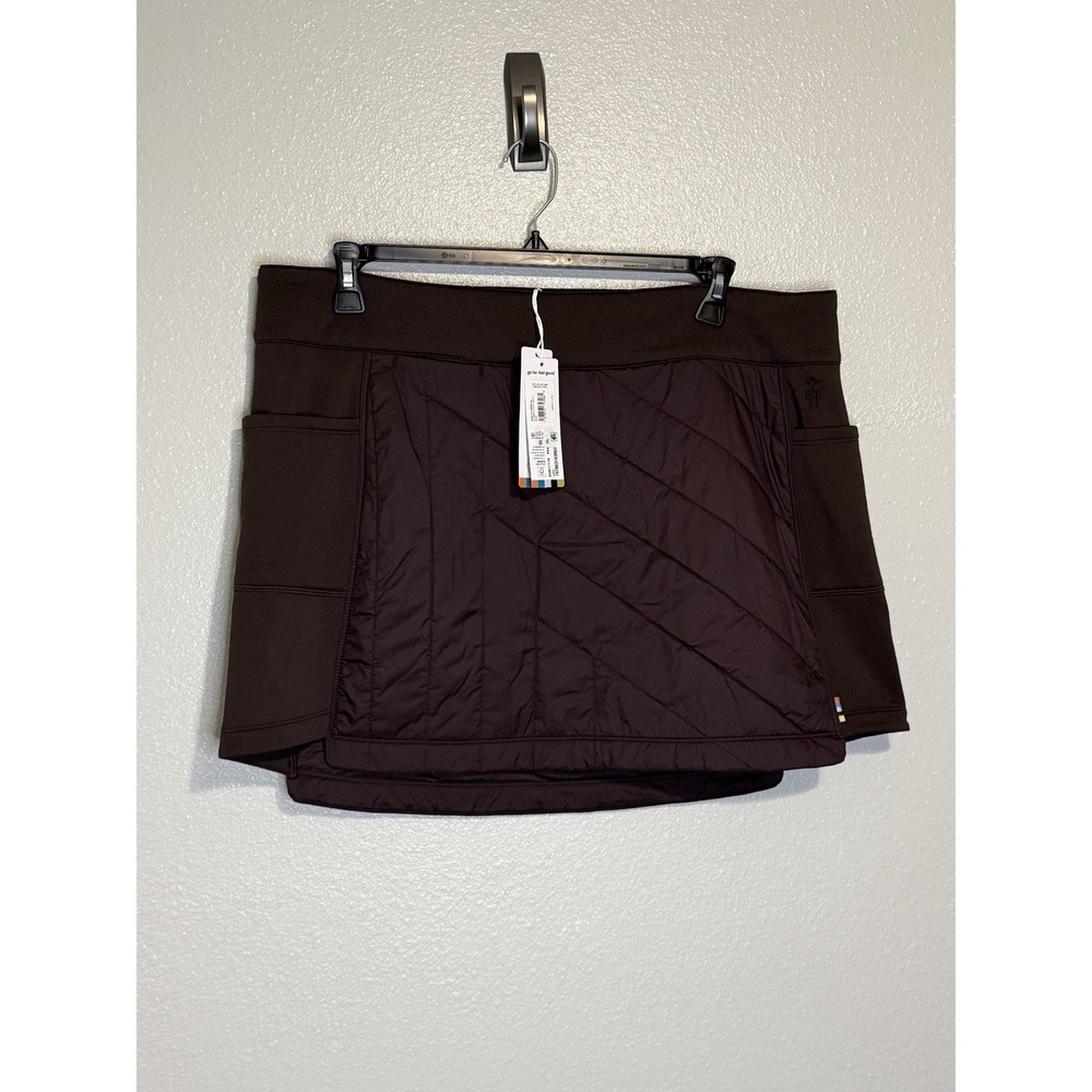 Smartwool Women's Large Smartloft Skirt Insulated Pull-On Brown Wool Blend